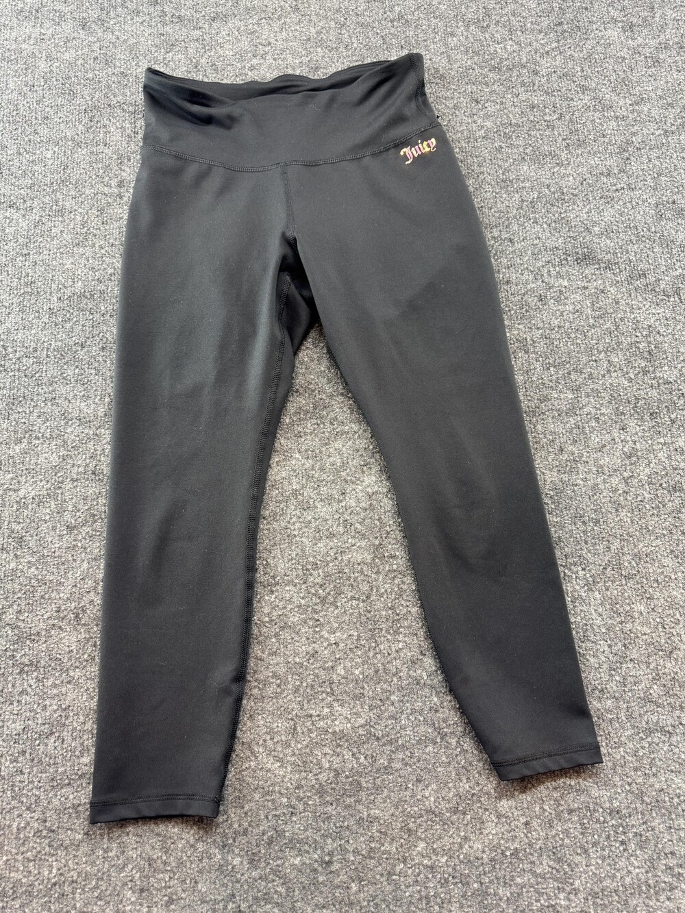 Juicy Couture Sport Leggings Womens Small Black High Rise Ankle Yoga Gym Pants